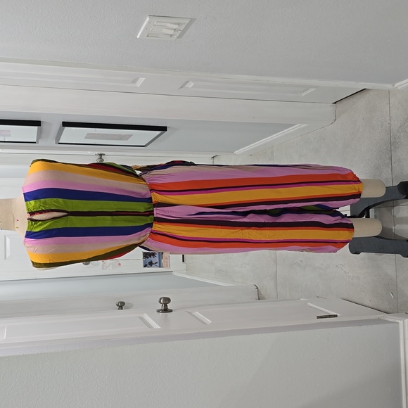 Vibrant Striped Front-Tie Jumpsuit โ Adjustable & Fun ๐ - Picture 5 of 6